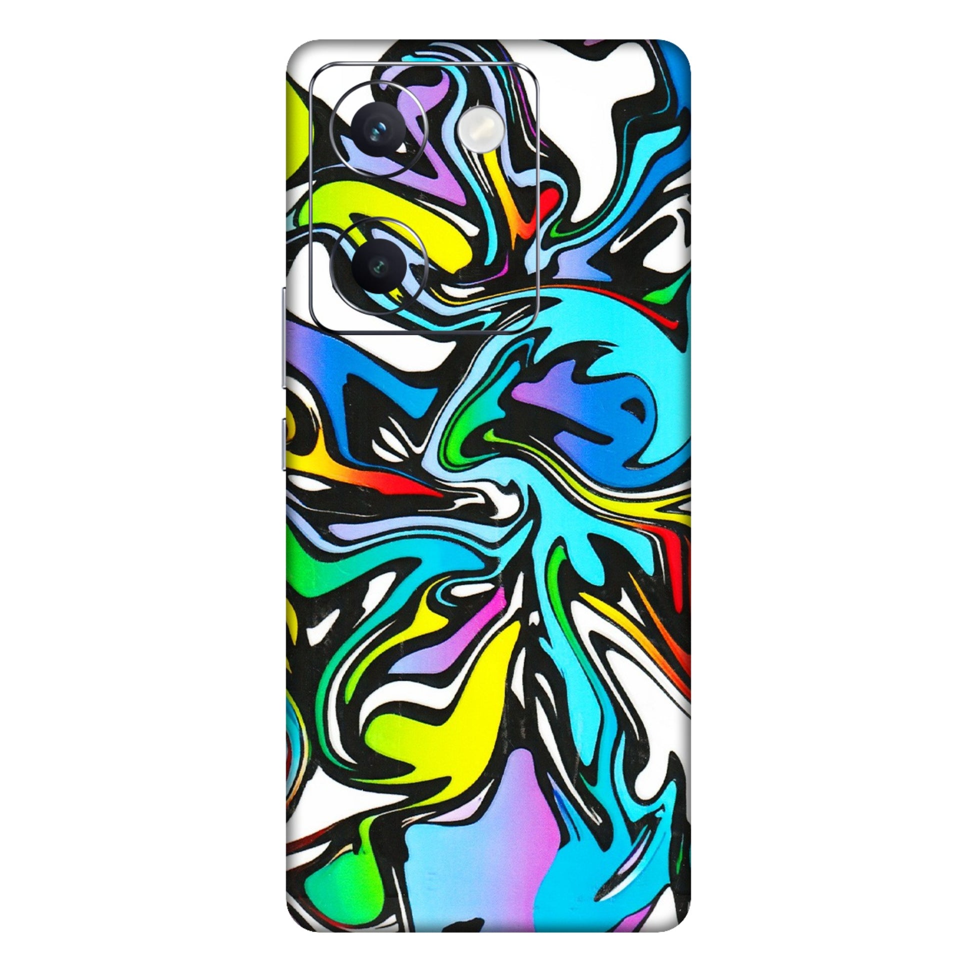 VIVO Y Series Phone Skins (All Models) - Abstract Colour Paints - 3D Embossed Finish (L-271) Vivo Y300 Plus (5G)