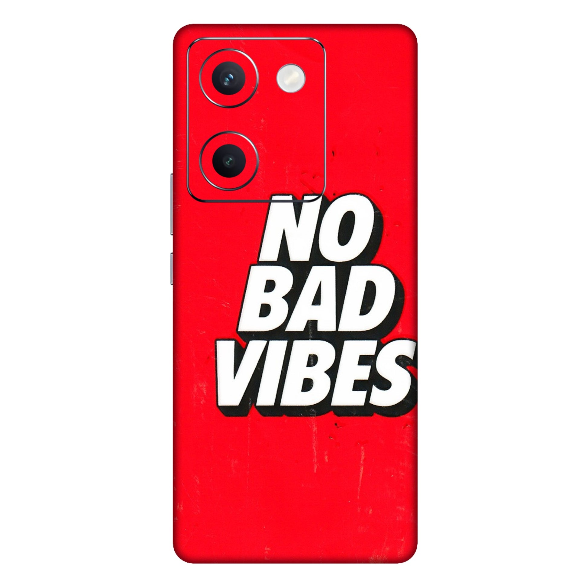 VIVO Y Series Phone Skins (All Models) - No Bad Vibes - 3D Embossed Finish (L-280) Vivo Y300 Plus (5G)