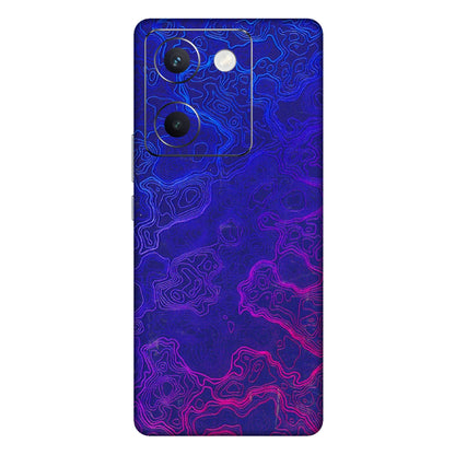 VIVO Y Series Phone Skins (All Models) - Purple Ripples Swirl - 3D Embossed Finish (L-314) Vivo Y300 Plus (5G)