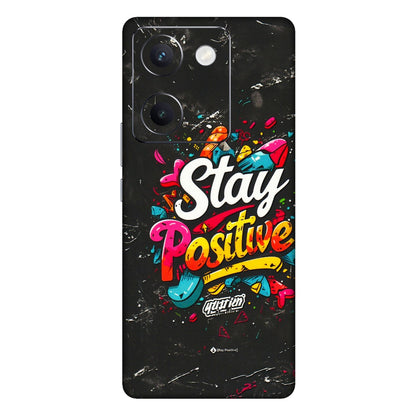 VIVO Y Series Phone Skins (All Models) - Stay Positive Black - 3D Embossed Finish (L-31) Vivo Y300 Plus (5G)