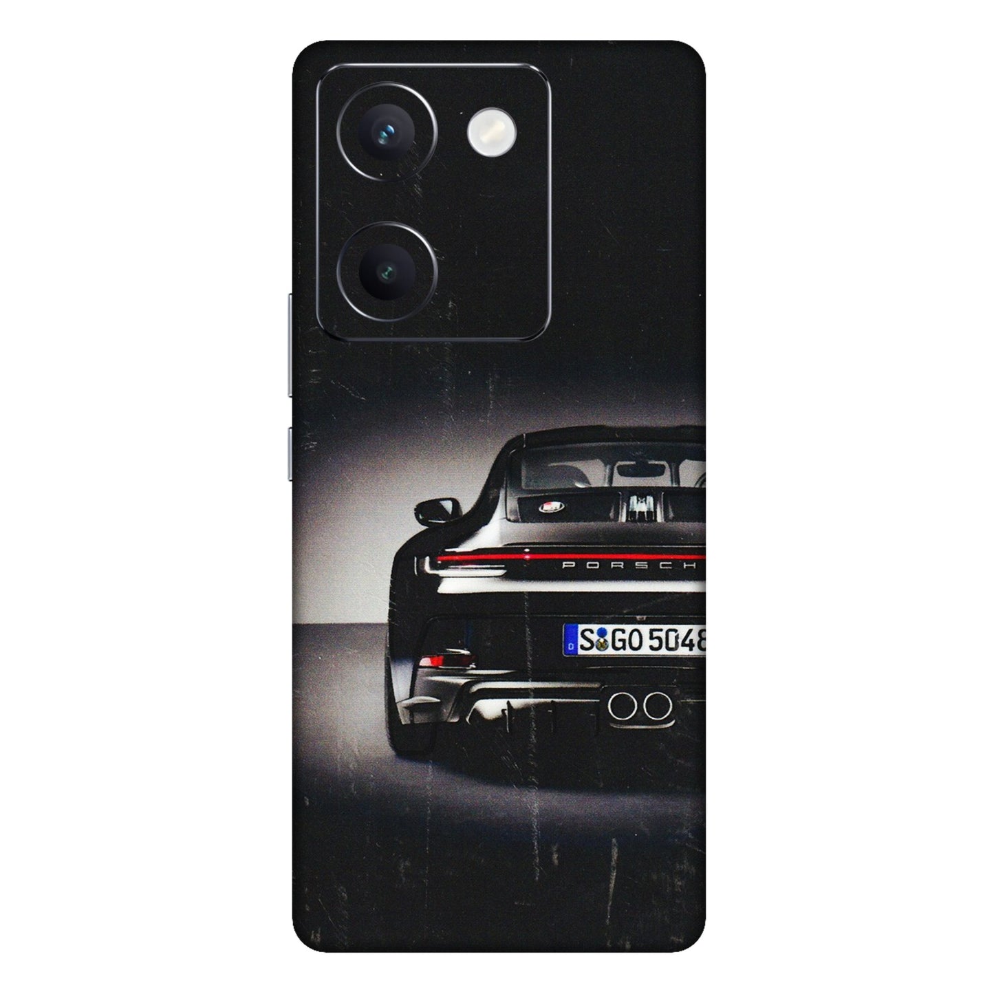 VIVO Y Series Phone Skins (All Models) - New Black Porsche GT3 - 3D Embossed Finish (L-327) Vivo Y300 Plus (5G)