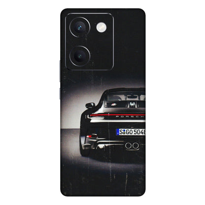 VIVO Y Series Phone Skins (All Models) - New Black Porsche GT3 - 3D Embossed Finish (L-327) Vivo Y300 Plus (5G)