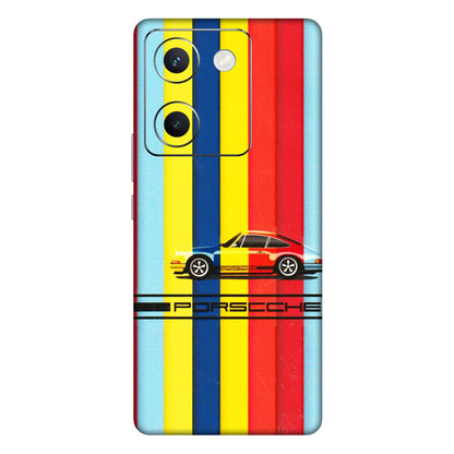 VIVO Y Series Phone Skins (All Models) - Multicolour Porche - 3D Embossed Finish (L-39) Vivo Y300 Plus (5G)