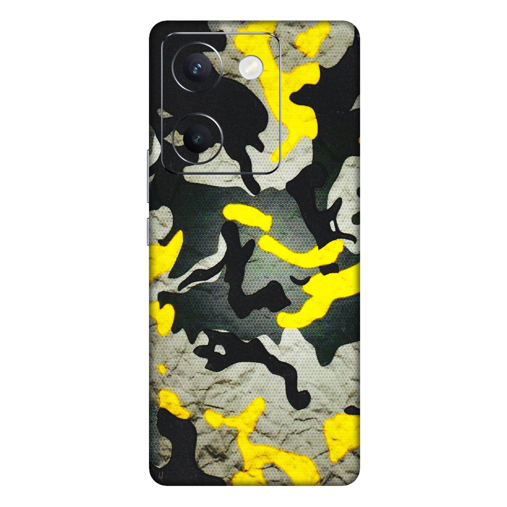 VIVO Y Series Phone Skins (All Models) - Yellow Camouflage - 3D Embossed Finish (L-61) Vivo Y300 Plus (5G)