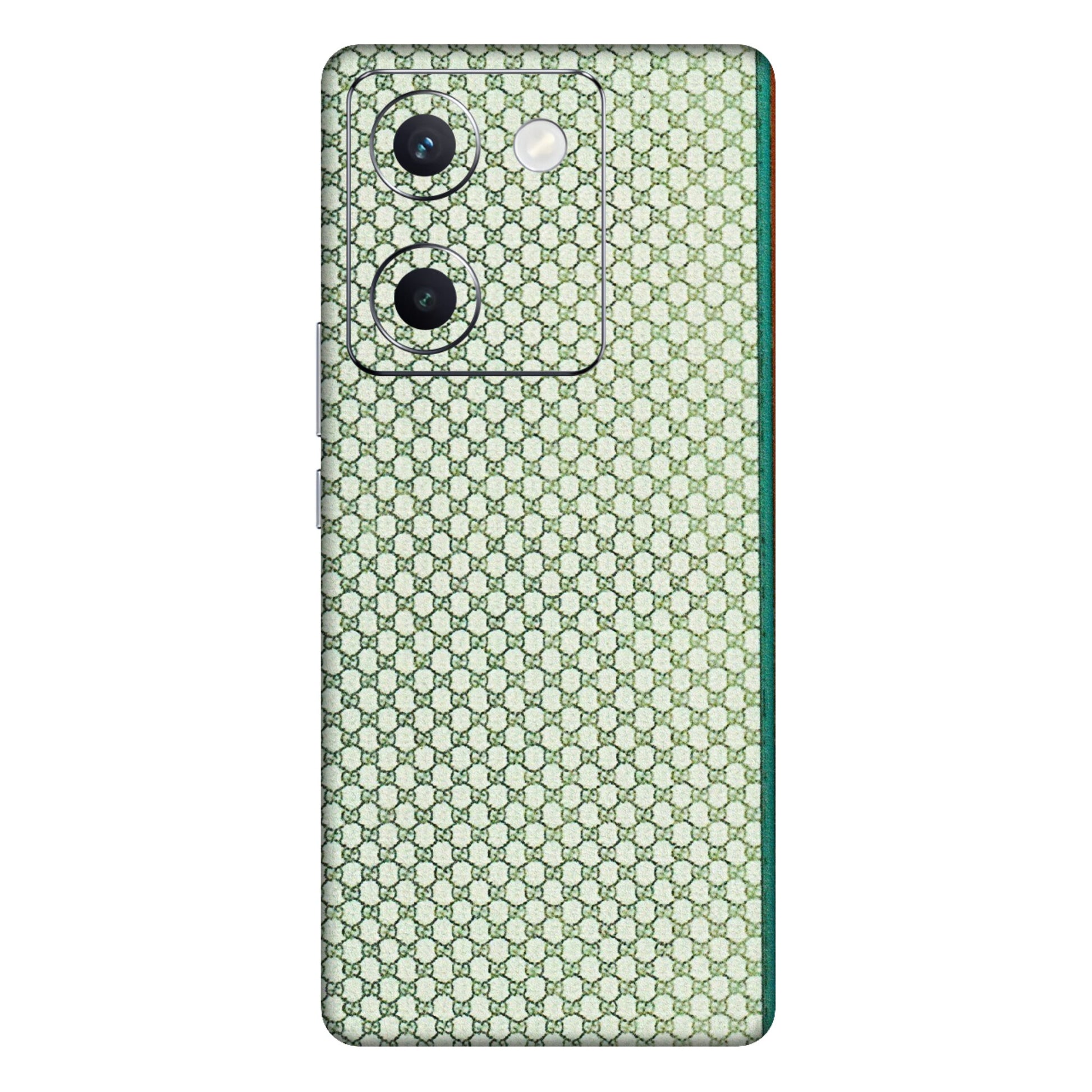 VIVO Y Series Phone Skins (All Models) - Gucci Fabric Pattern - 3D Embossed Finish (L-73) Vivo Y300 Plus (5G)
