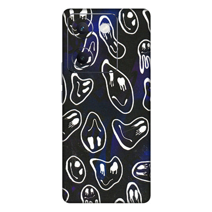 VIVO Y Series Phone Skins (All Models) - Distorted Smileys - 3D Embossed Finish (L-92) Vivo Y300 Plus (5G)