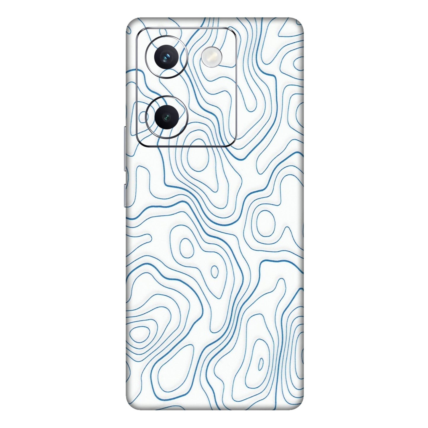 VIVO Y Series Phone Skins (All Models) - Blue And White Swirls - Matte Finish (M-139) Vivo Y300 Plus (5G)