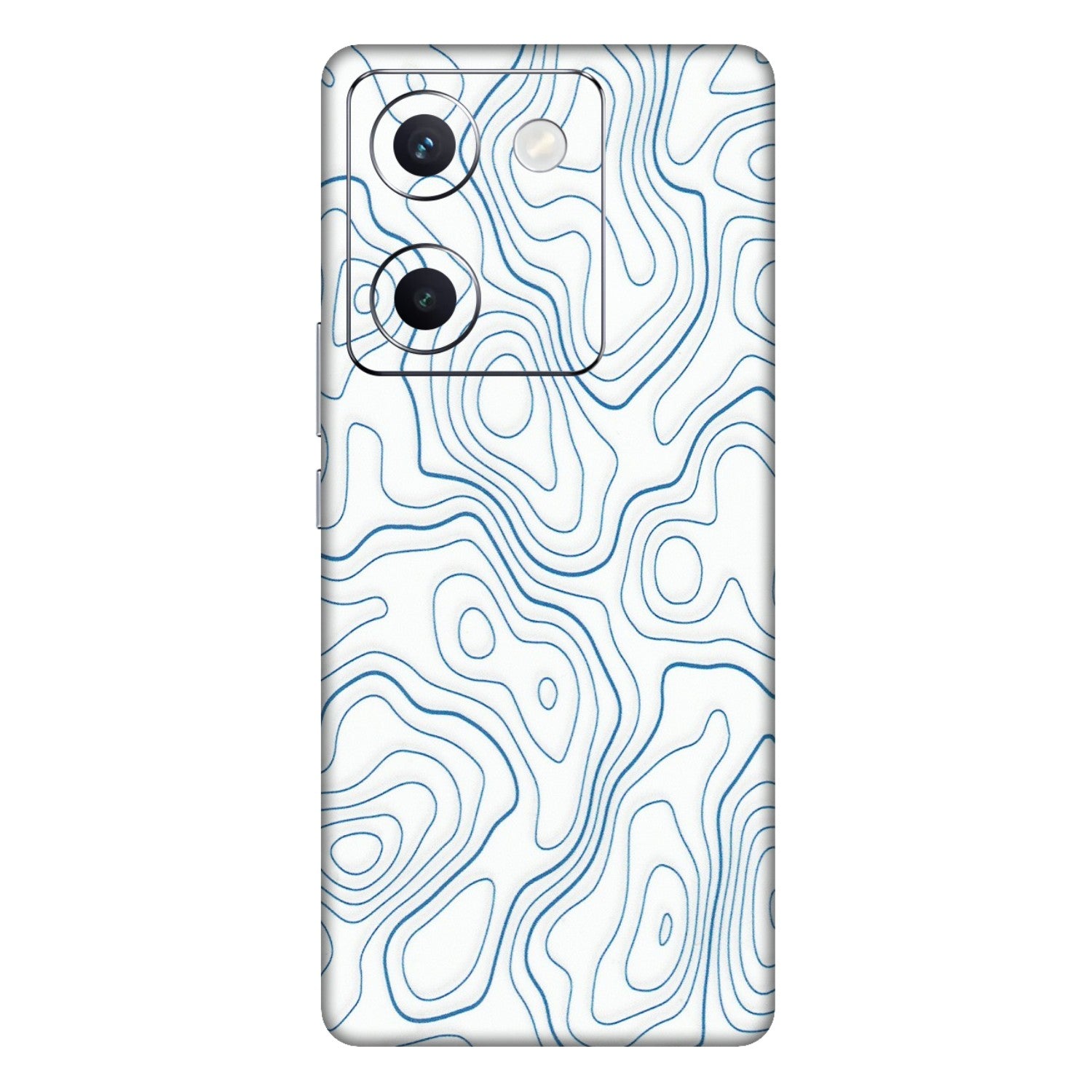 VIVO Y Series Phone Skins (All Models) - Blue And White Swirls - Matte Finish (M-139) Vivo Y300 Plus (5G)