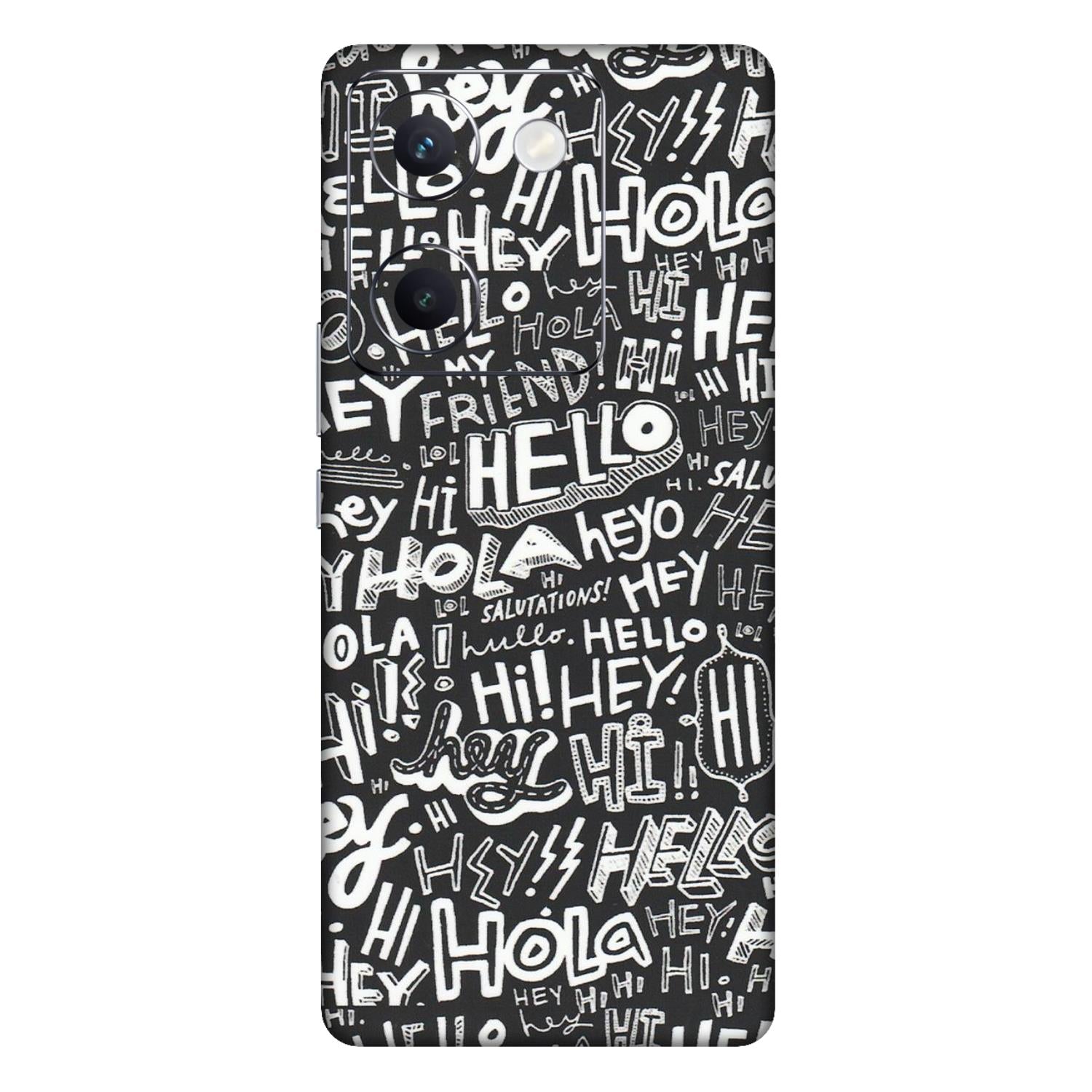 VIVO Y Series Phone Skins (All Models) - Hi Hello Doodles - Matte Finish (M-25) Vivo Y300 Plus (5G)