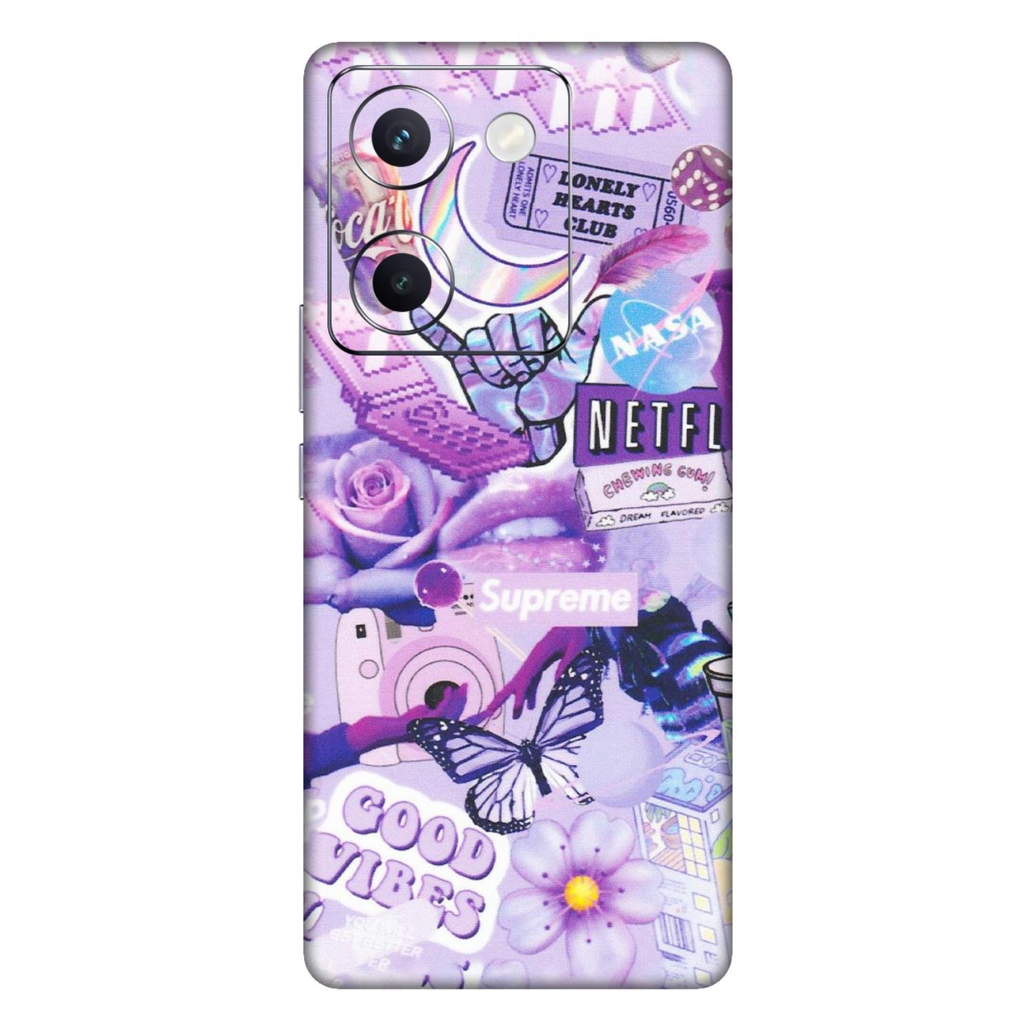 VIVO Y Series Phone Skins (All Models) - Supreme Purple Magic - Matte Finish (M-88) Vivo Y300 Plus (5G)