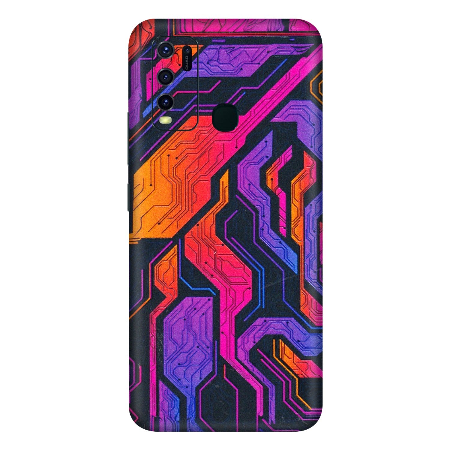 VIVO Y Series Phone Skins (All Models) - Tech Circuits Futuristic - 3D Embossed Finish (L-07) Vivo Y30