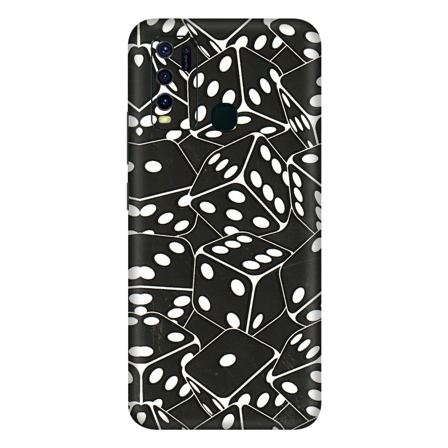 VIVO Y Series Phone Skins (All Models) - Big Black Dices - 3D Embossed Finish (L-106) Vivo Y30