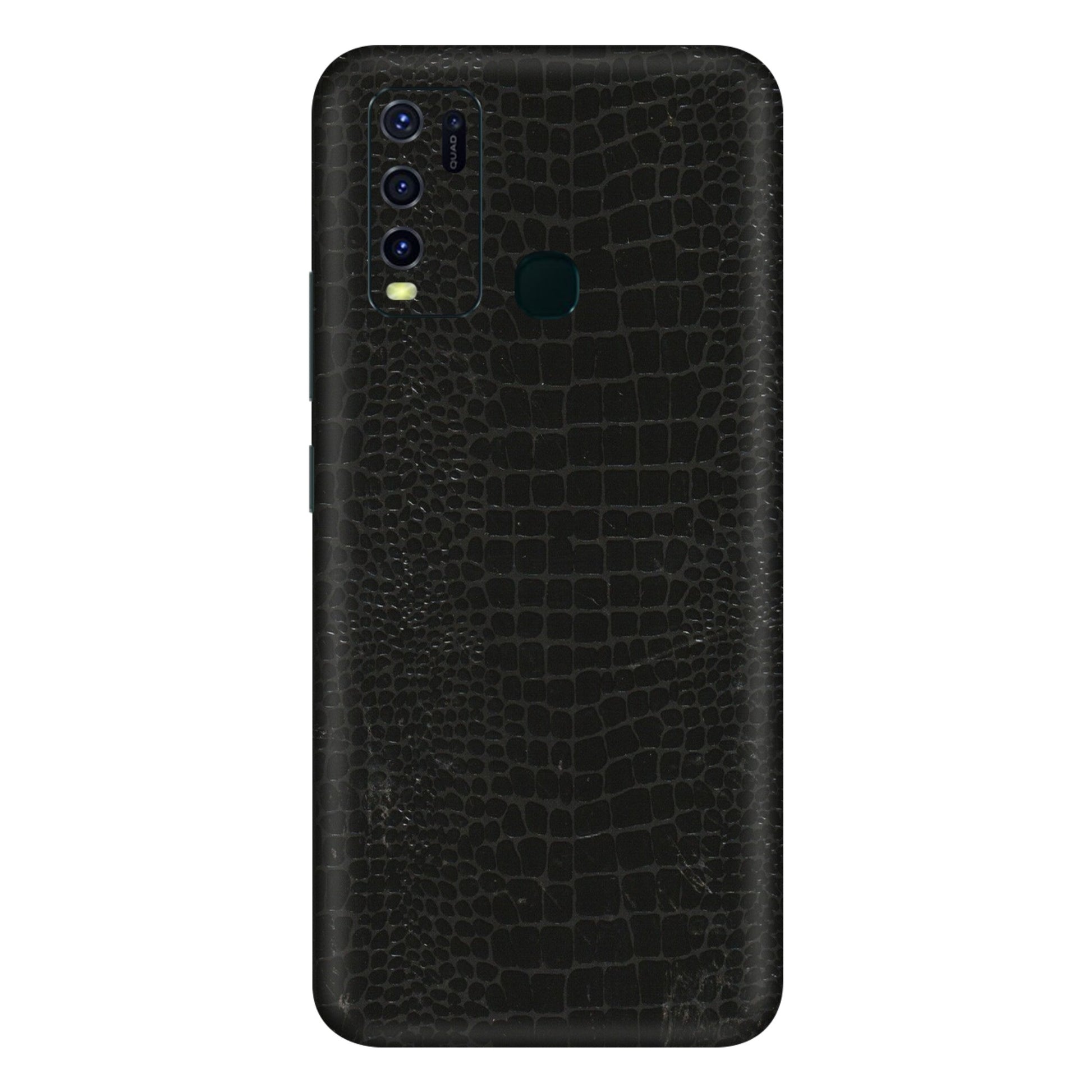 VIVO Y Series Phone Skins (All Models) - Snake Leather Black - 3D Embossed Finish (L-107) Vivo Y30