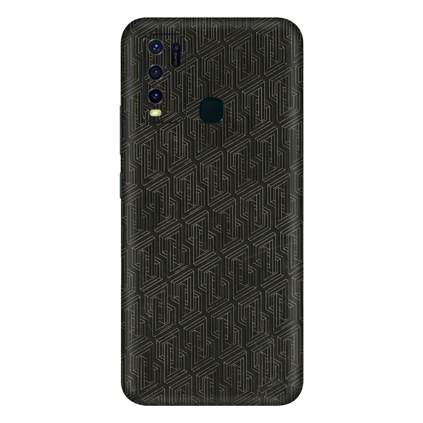 VIVO Y Series Phone Skins (All Models) - Black Abstract Pattern - 3D Embossed Finish (L-117) Vivo Y30