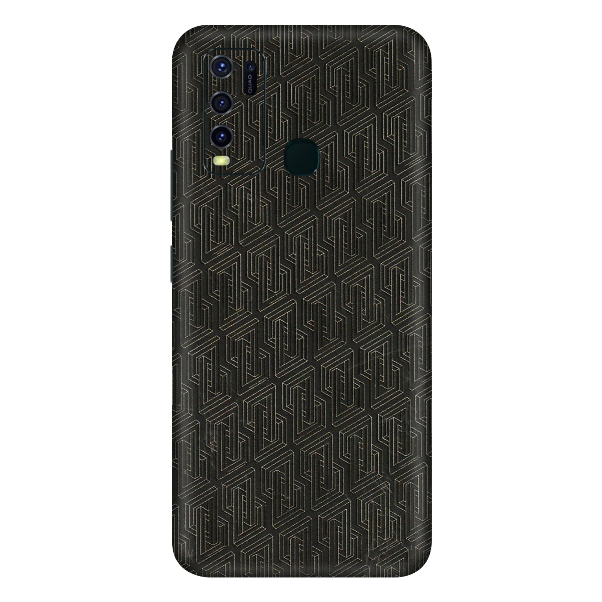 VIVO Y Series Phone Skins (All Models) - Black Abstract Pattern - 3D Embossed Finish (L-117) Vivo Y30