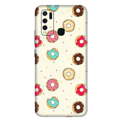 VIVO Y Series Phone Skins (All Models) - Mini Donuts Doodle Art - 3D Embossed Finish (L-122) Vivo Y30