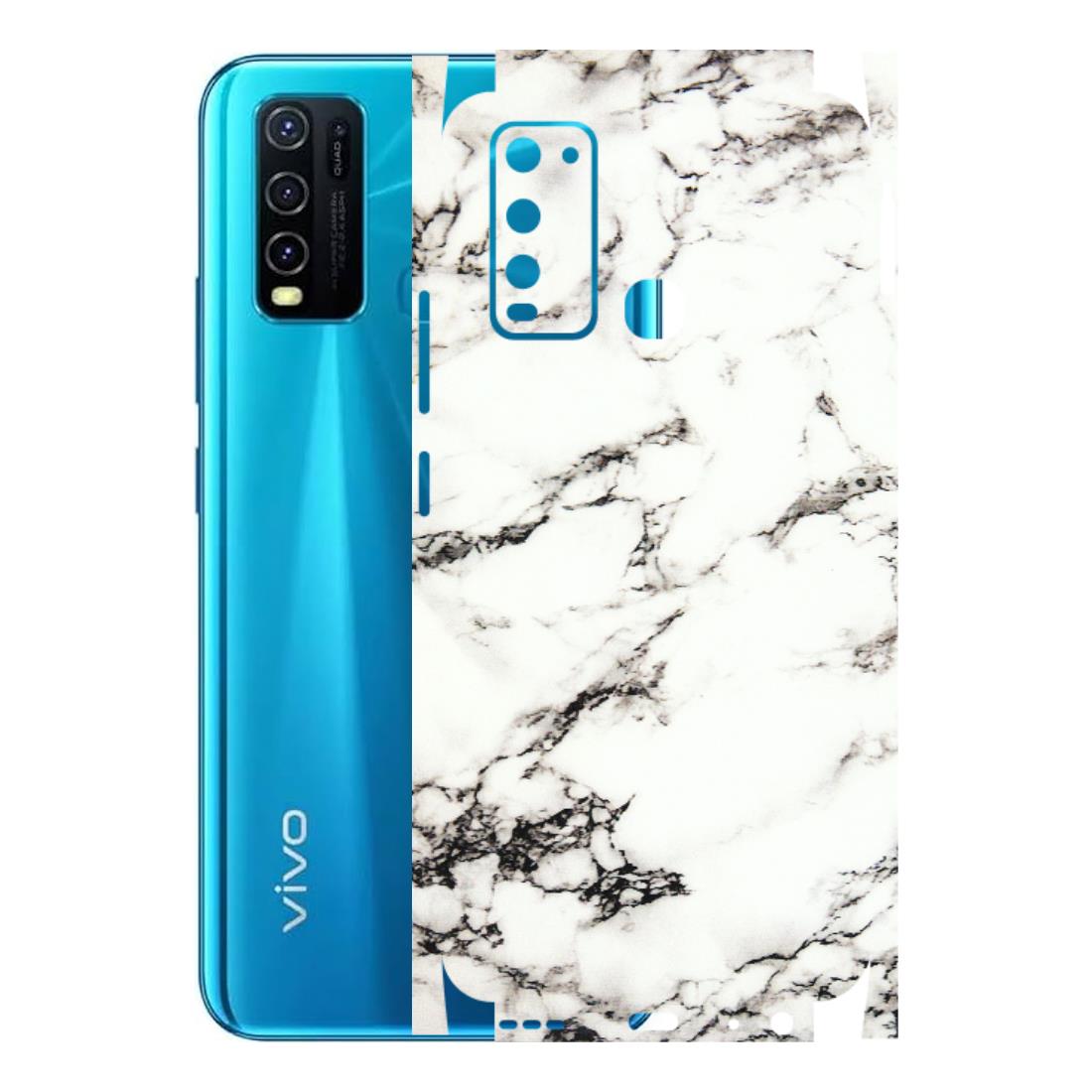 VIVO Y Series Phone Skins (All Models) - Black and White Marble Texture - 3D Embossed Finish (L-124) Vivo Y30