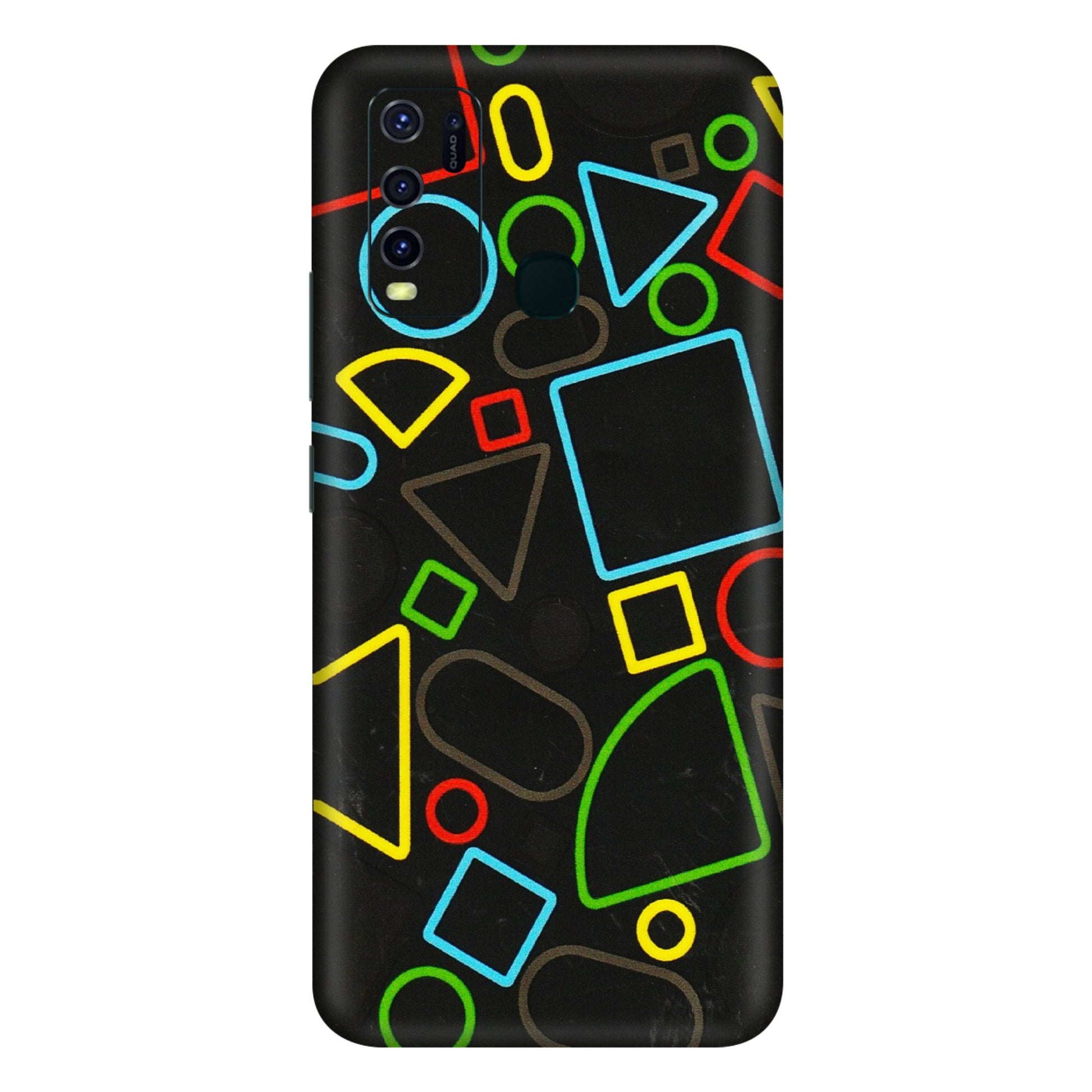 VIVO Y Series Phone Skins (All Models) - Black Shapes - 3D Embossed Finish (L-131) Vivo Y30