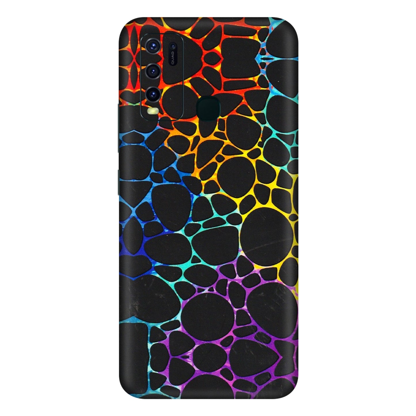 VIVO Y Series Phone Skins (All Models) - Abstract Art MultiColour - 3D Embossed Finish (L-133) Vivo Y30