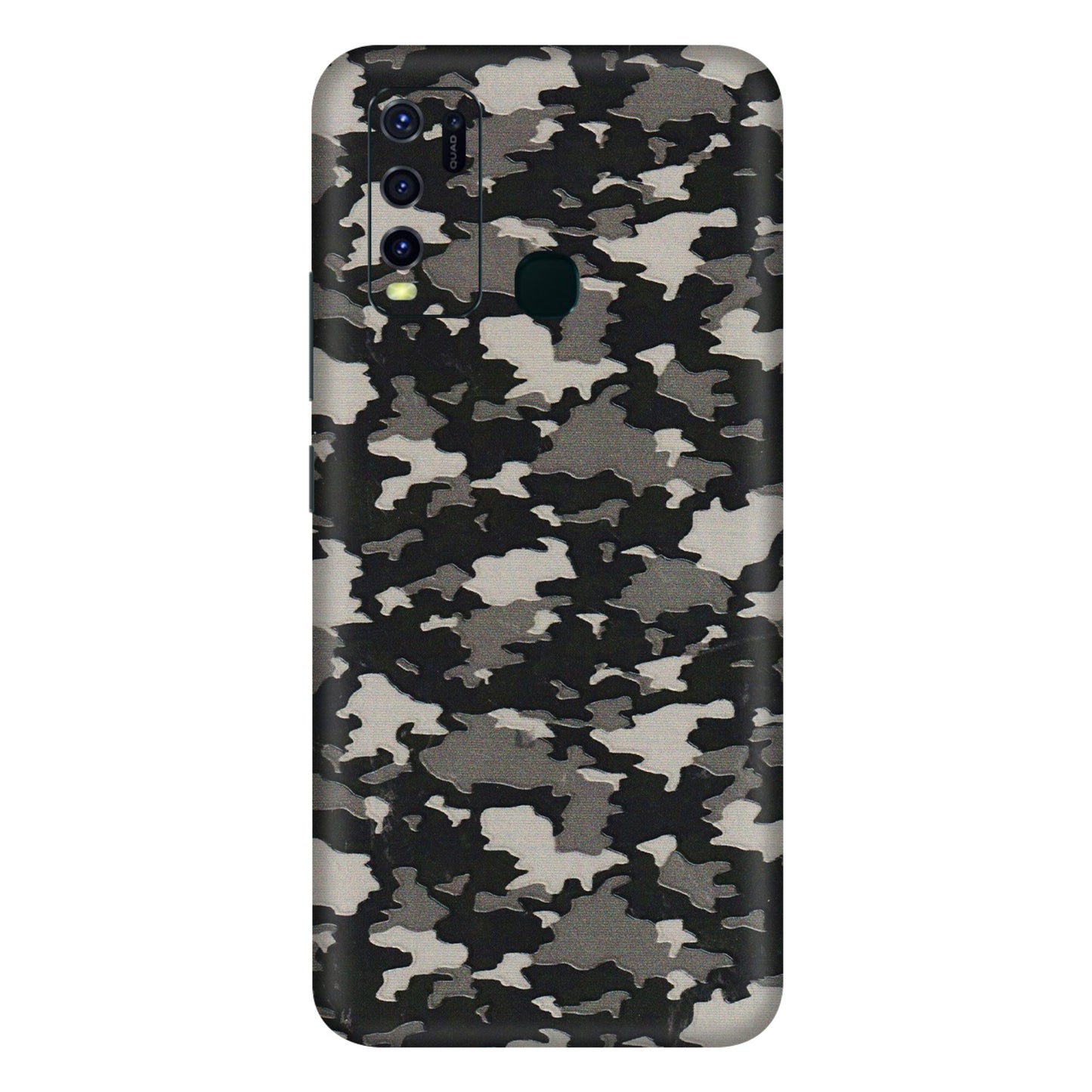 VIVO Y Series Phone Skins (All Models) - Black/Grey Camoflaunge - 3D Embossed Finish (L-142) Vivo Y30