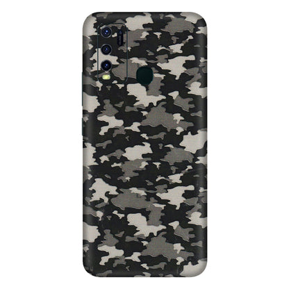 VIVO Y Series Phone Skins (All Models) - Black/Grey Camoflaunge - 3D Embossed Finish (L-142) Vivo Y30