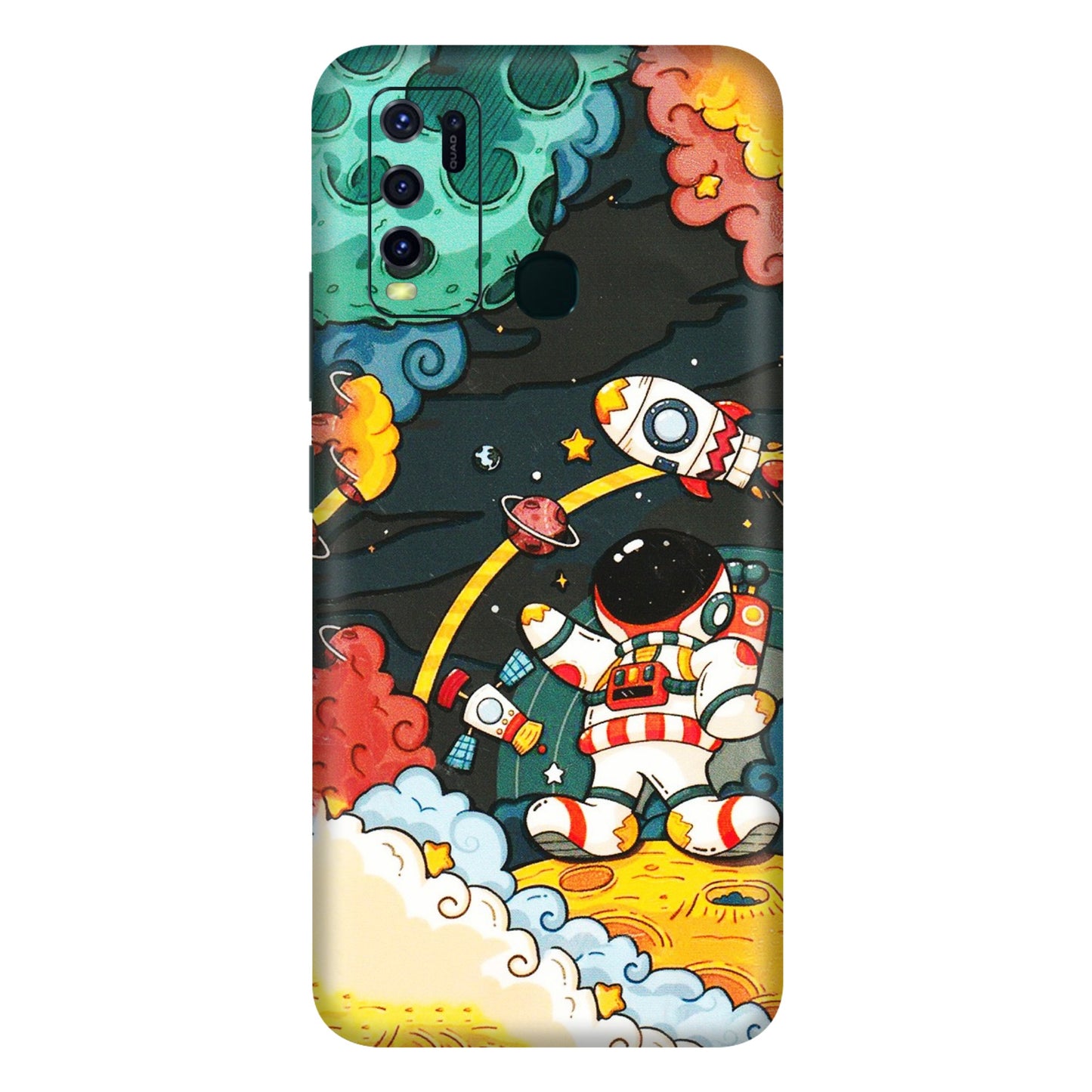 VIVO Y Series Phone Skins (All Models) - Astronauts & Spaceship - 3D Embossed Finish (L-145) Vivo Y30