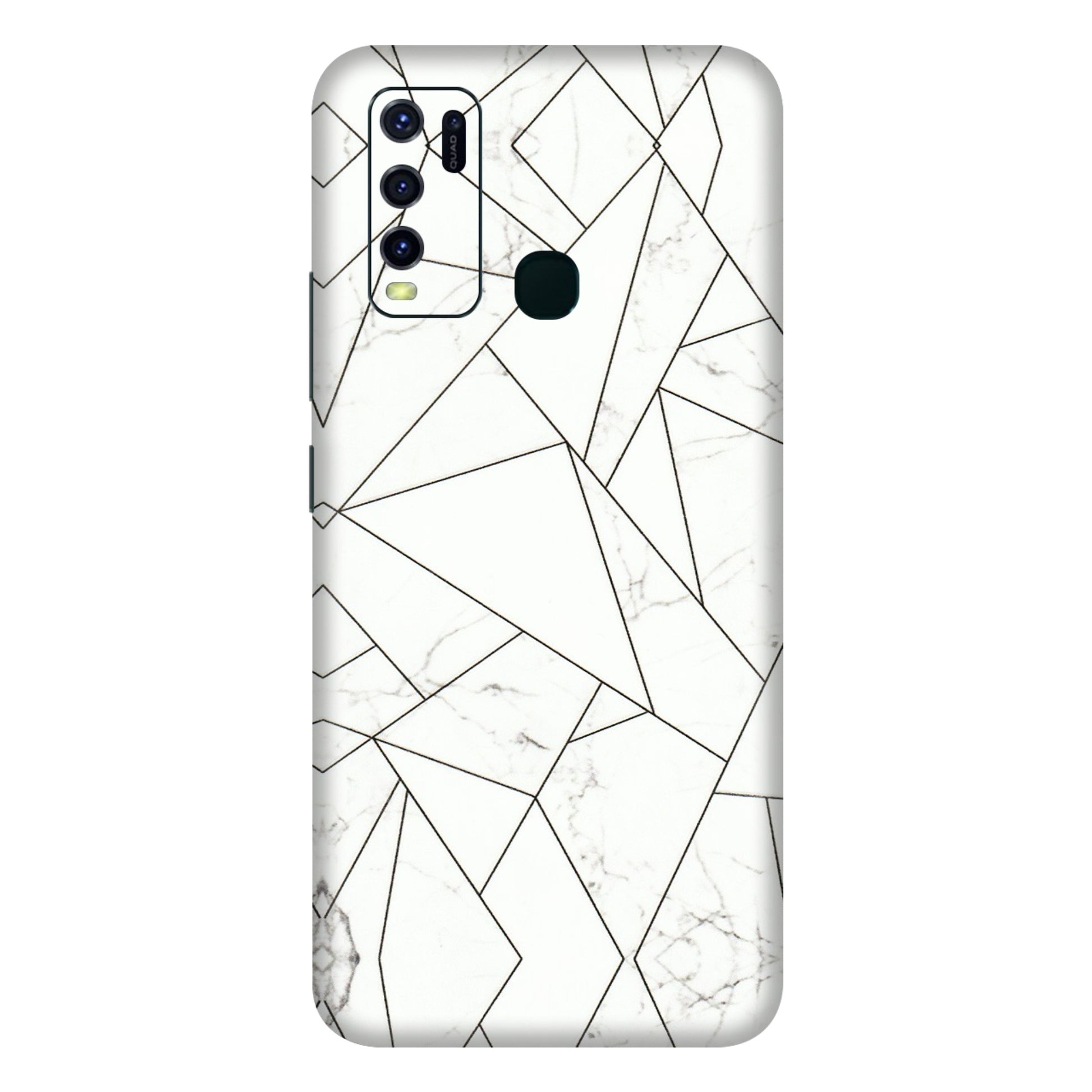VIVO Y Series Phone Skins (All Models) - Luxury White Marble Effect - 3D Embossed Finish (L-168) Vivo Y30