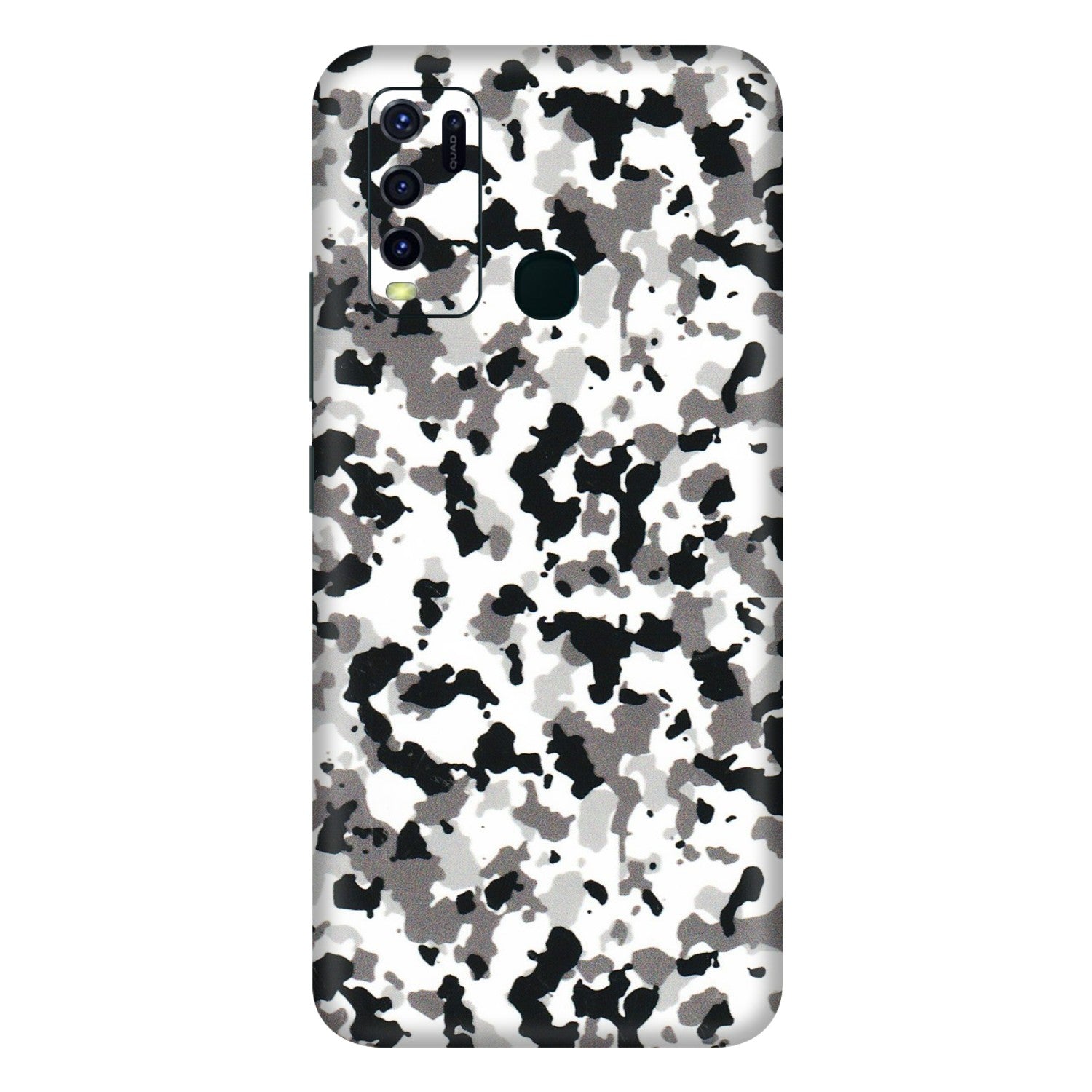 VIVO Y Series Phone Skins (All Models) - White Black Camouflage - 3D Embossed Finish (L-18) Vivo Y30