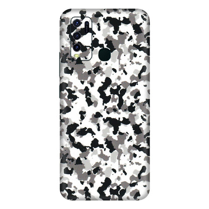 VIVO Y Series Phone Skins (All Models) - White Black Camouflage - 3D Embossed Finish (L-18) Vivo Y30