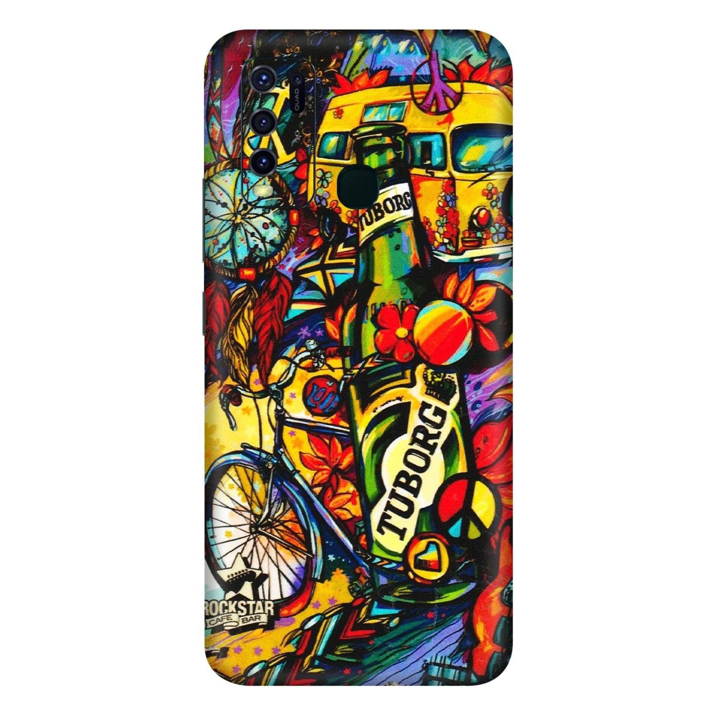 VIVO Y Series Phone Skins (All Models) - Cool Beer Bottle - 3D Embossed Finish (L-193) Vivo Y30