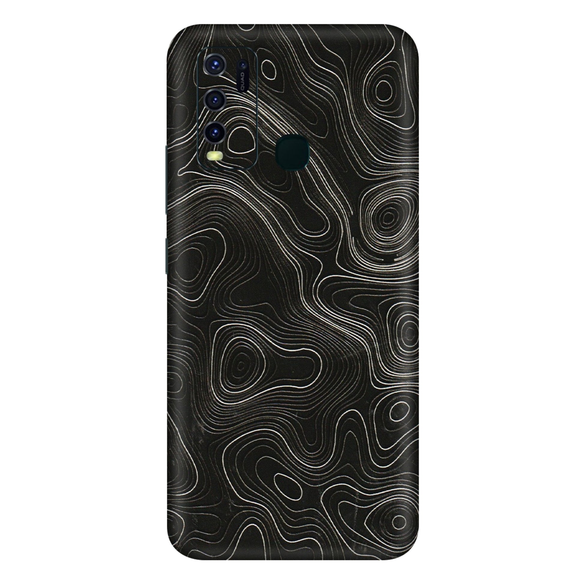 VIVO Y Series Phone Skins (All Models) - Black Swirl - 3D Embossed Finish (L-196) Vivo Y30