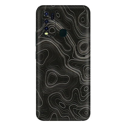 VIVO Y Series Phone Skins (All Models) - Black Swirl - 3D Embossed Finish (L-196) Vivo Y30