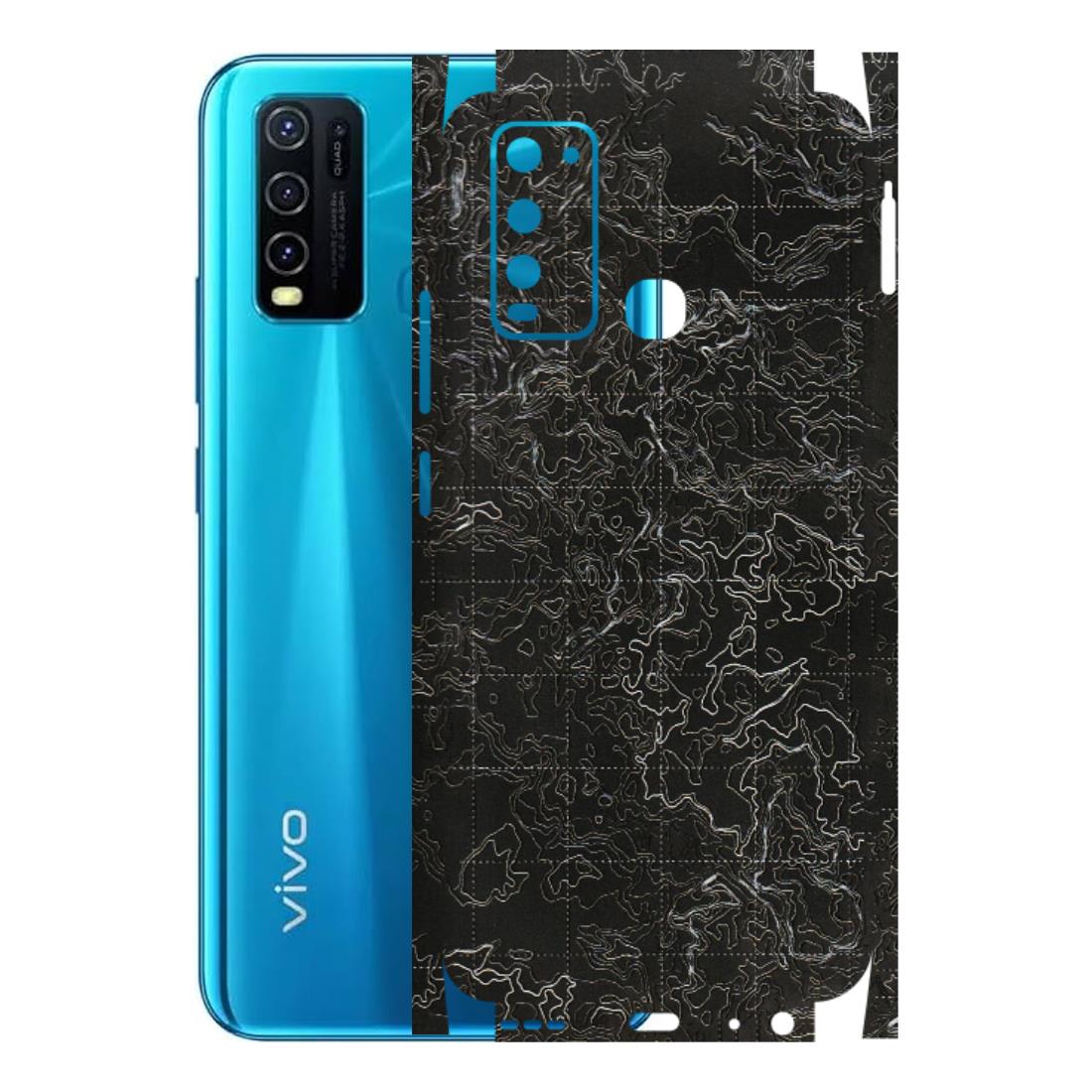 VIVO Y Series Phone Skins (All Models) - Black map Texture - 3D Embossed Finish (L-201) Vivo Y30