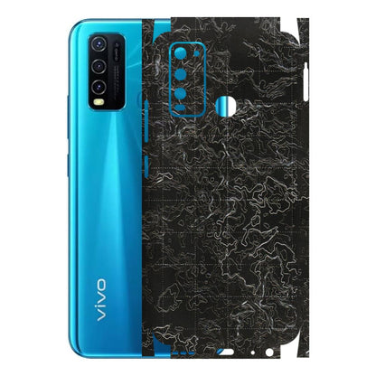 VIVO Y Series Phone Skins (All Models) - Black map Texture - 3D Embossed Finish (L-201) Vivo Y30