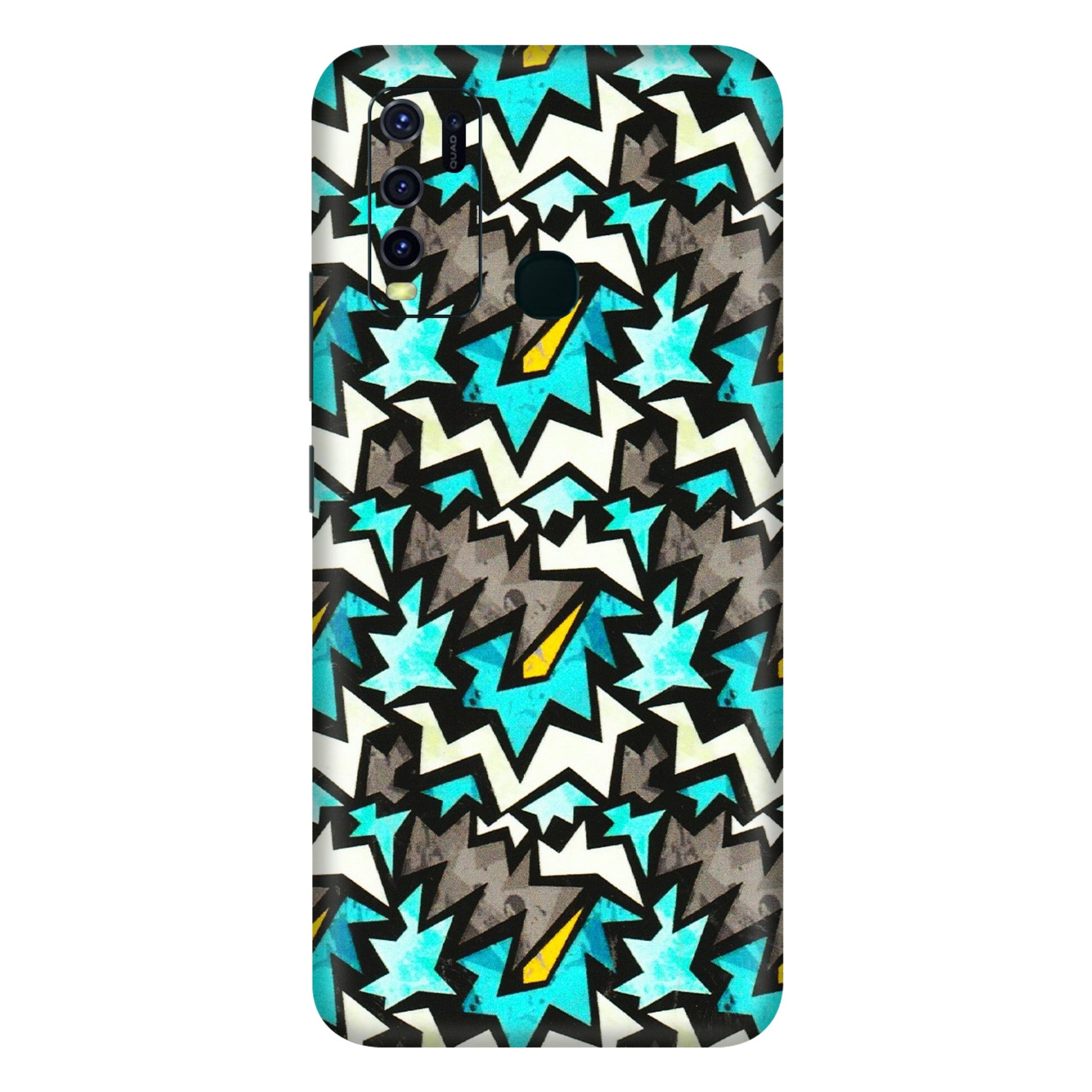 VIVO Y Series Phone Skins (All Models) - Funky Zig Zag - 3D Embossed Finish (L-223) Vivo Y30