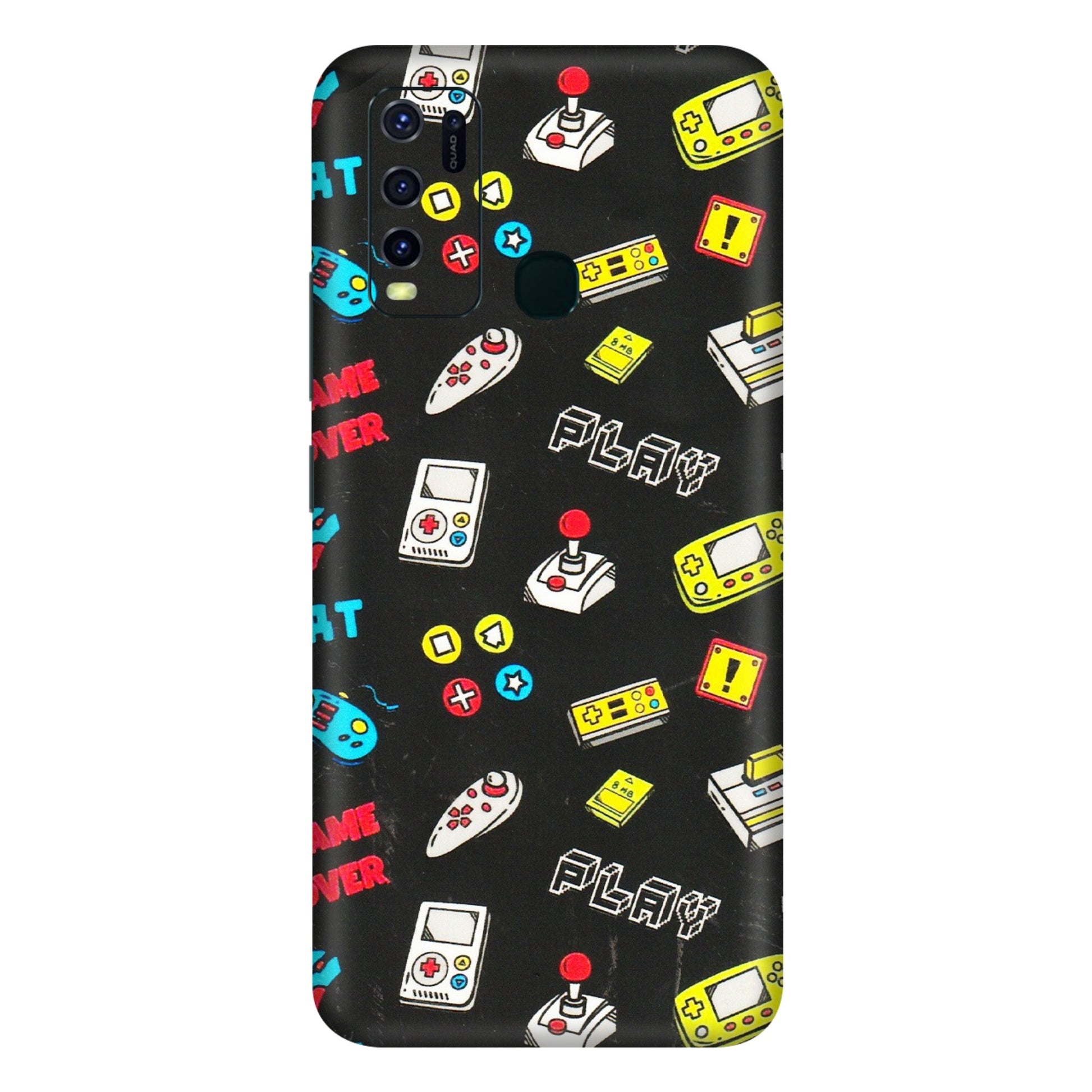 VIVO Y Series Phone Skins (All Models) - Gaming Doodles - 3D Embossed Finish (L-224) Vivo Y30