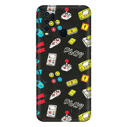 VIVO Y Series Phone Skins (All Models) - Gaming Doodles - 3D Embossed Finish (L-224) Vivo Y30