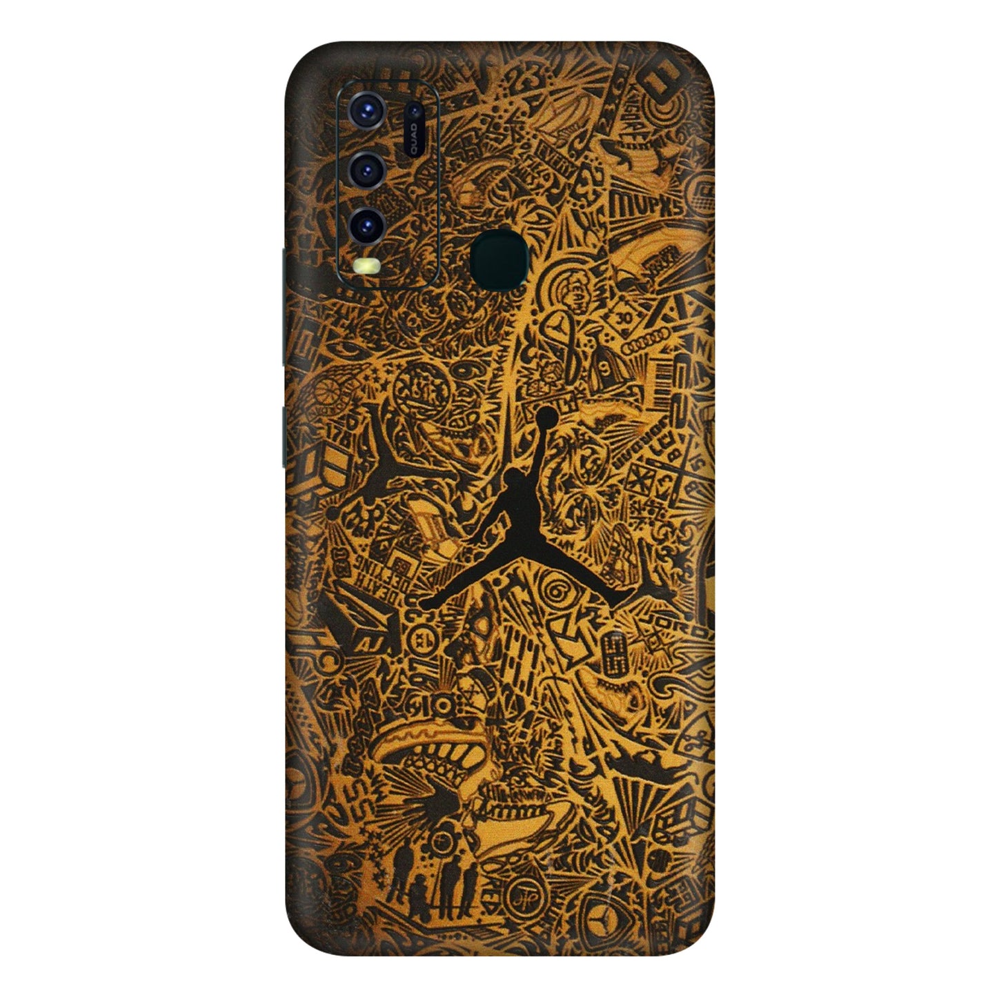 VIVO Y Series Phone Skins (All Models) - Premium Gold Basketball Player - 3D Embossed Finish (L-236) Vivo Y30