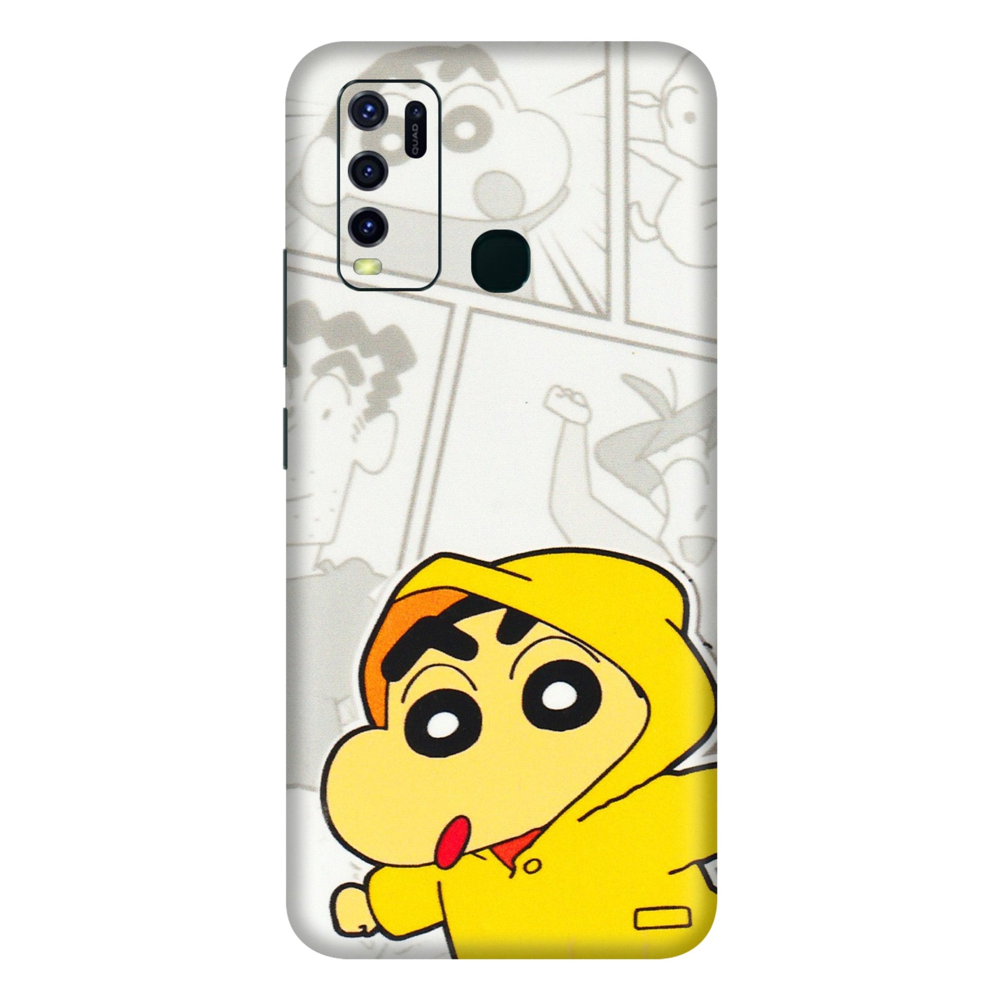 VIVO Y Series Phone Skins (All Models) - Yellow Shinchan Comic - 3D Embossed Finish (L-246) Vivo Y30
