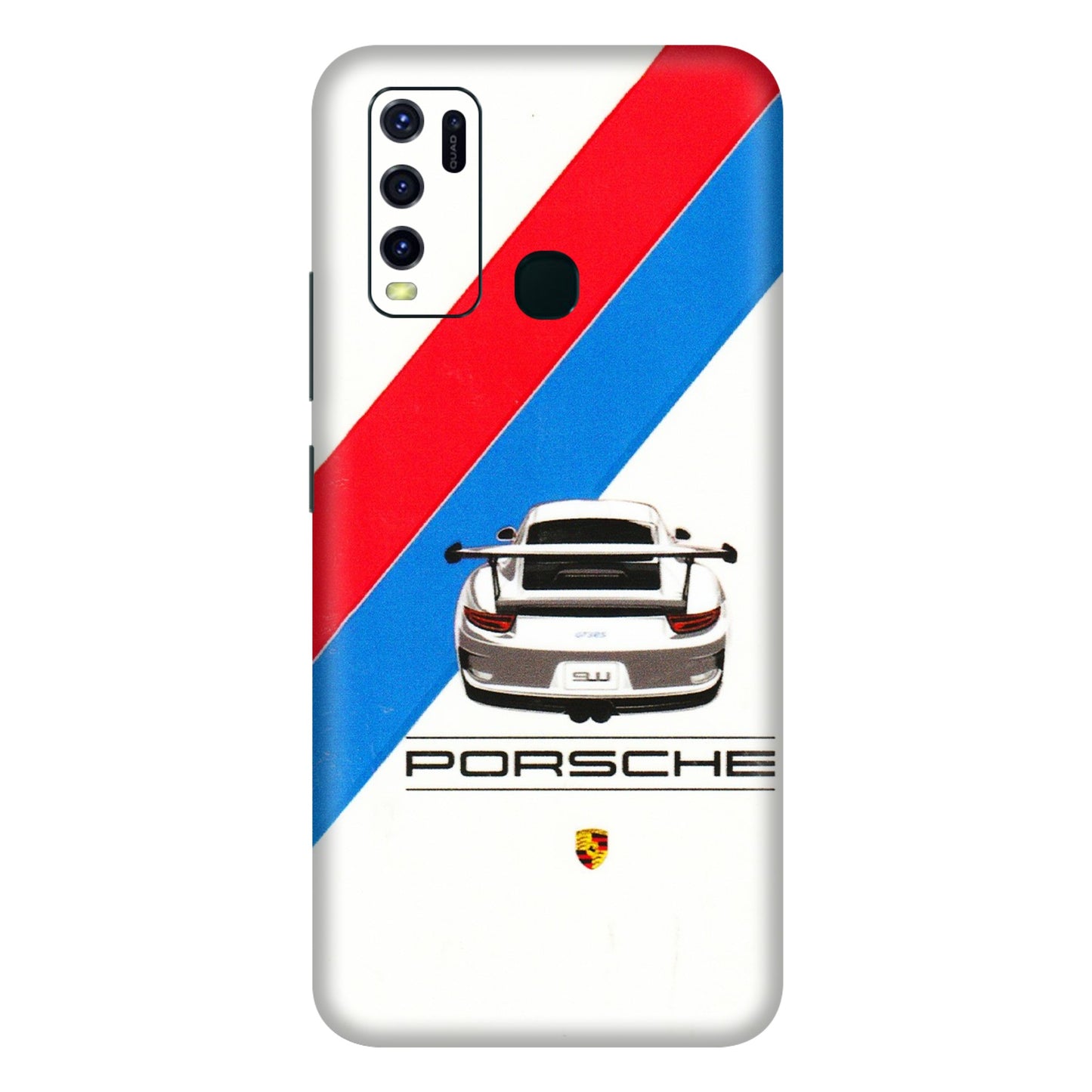 VIVO Y Series Phone Skins (All Models) - Porche Car Sober Logo - 3D Embossed Finish (L-248) Vivo Y30