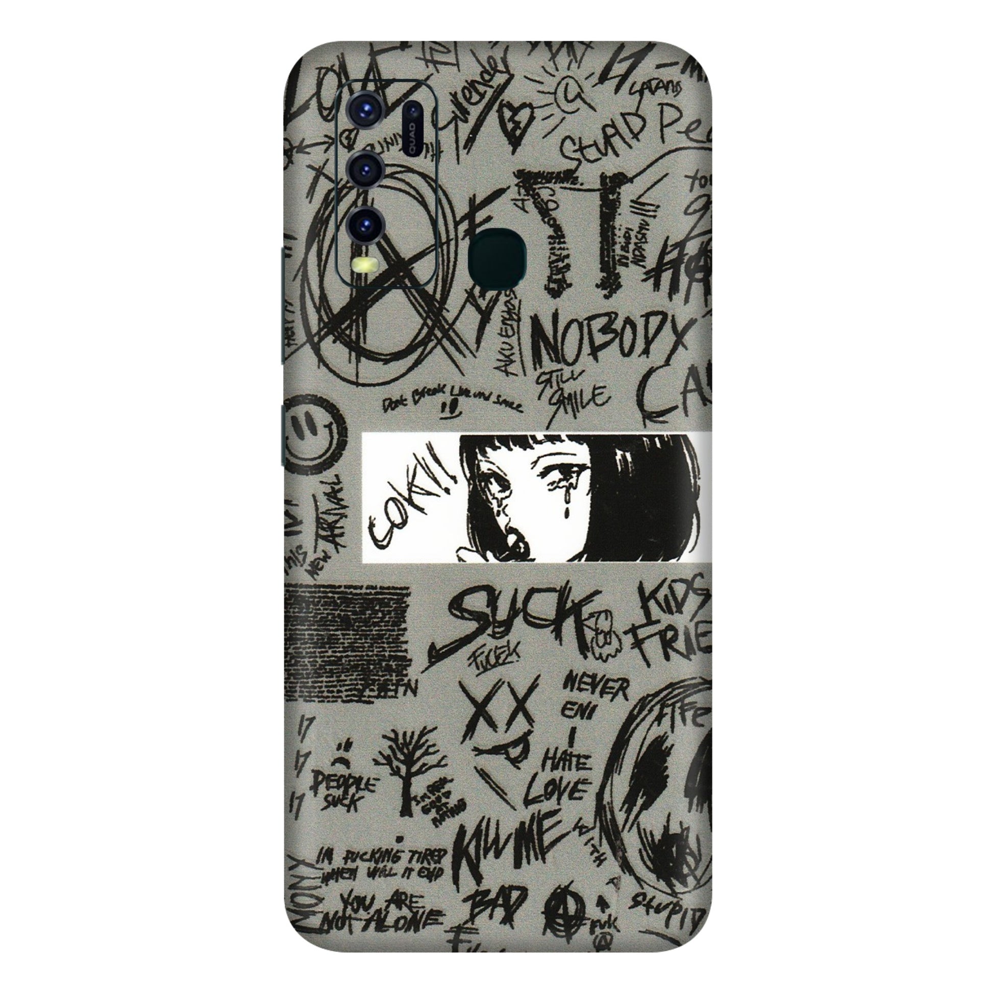 VIVO Y Series Phone Skins (All Models) - Never Have Love Anime - 3D Embossed Finish (L-260) Vivo Y30