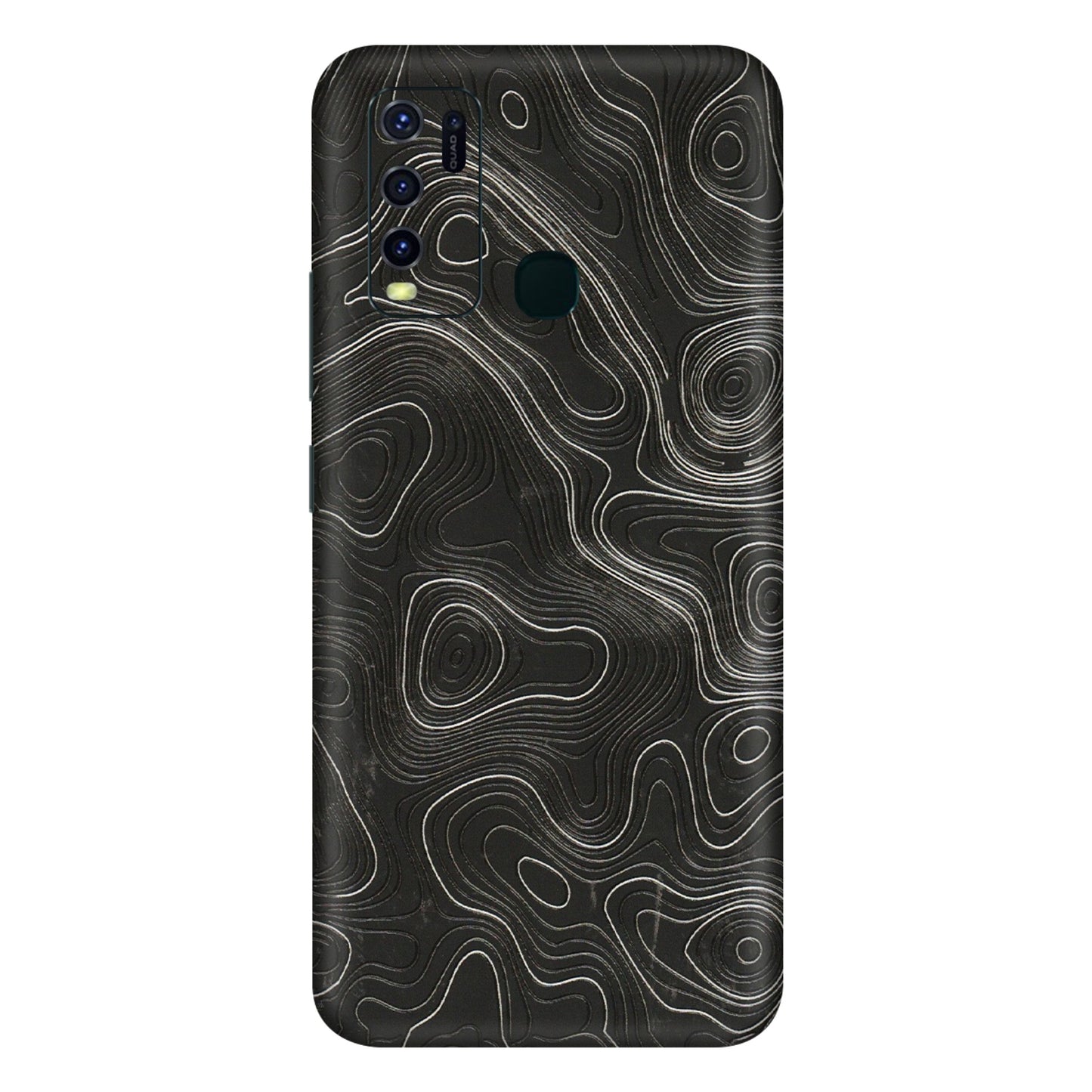 VIVO Y Series Phone Skins (All Models) - Abstract White Line Map - 3D Embossed Finish (L-269) Vivo Y30