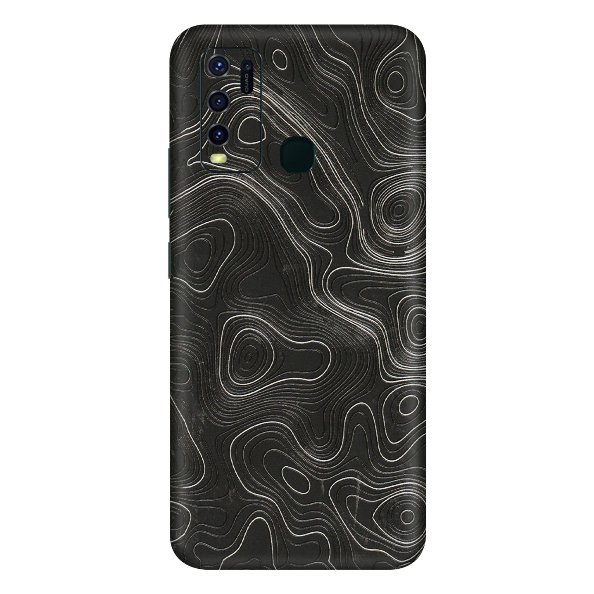 VIVO Y Series Phone Skins (All Models) - Abstract White Line Map - 3D Embossed Finish (L-269) Vivo Y30