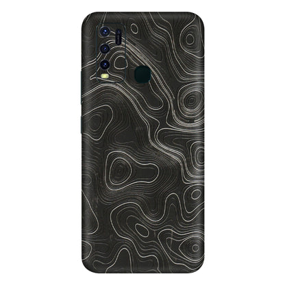 VIVO Y Series Phone Skins (All Models) - Abstract White Line Map - 3D Embossed Finish (L-269) Vivo Y30