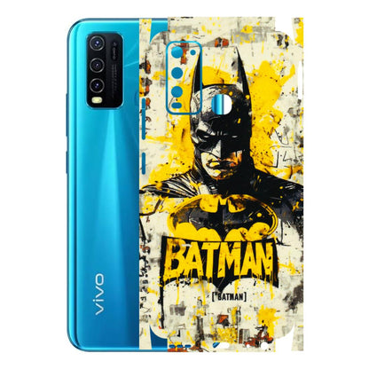 VIVO Y Series Phone Skins (All Models) - Batman Yellow BT - 3D Embossed Finish (L-304) Vivo Y30