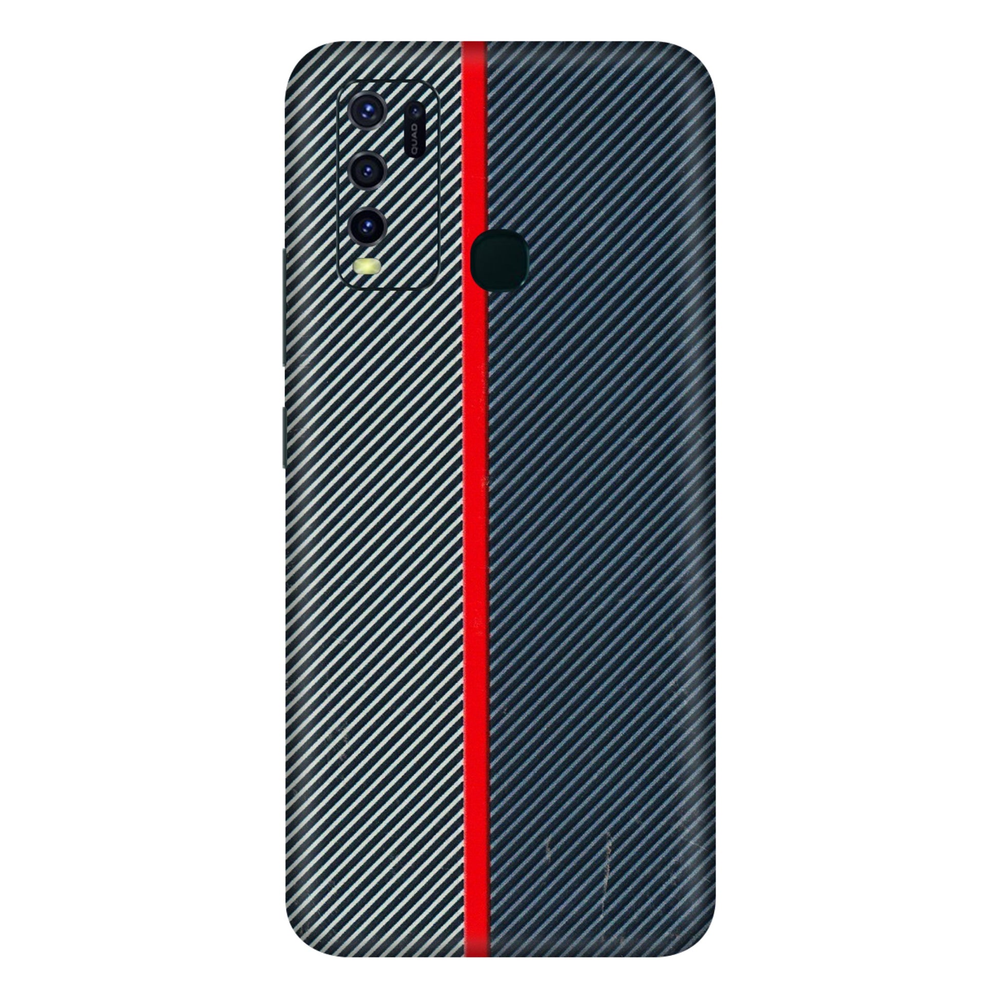 VIVO Y Series Phone Skins (All Models) - Blue Sober Lines - 3D Embossed Finish (L-305) Vivo Y30