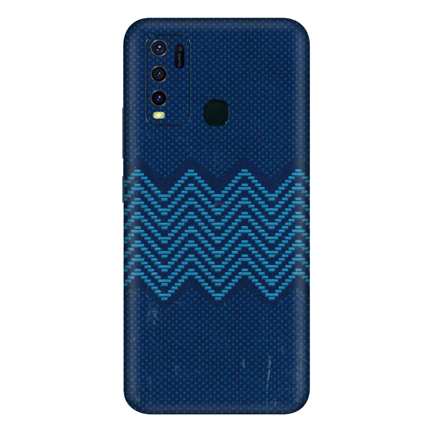 VIVO Y Series Phone Skins (All Models) - Blue Sober Waves - 3D Embossed Finish (L-306) Vivo Y30