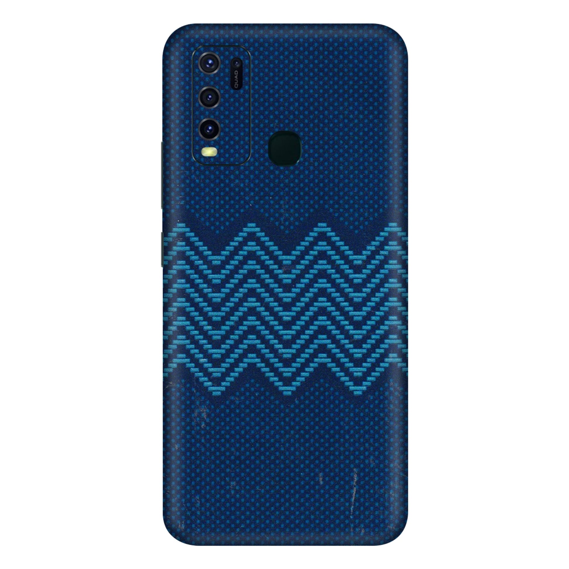 VIVO Y Series Phone Skins (All Models) - Blue Sober Waves - 3D Embossed Finish (L-306) Vivo Y30