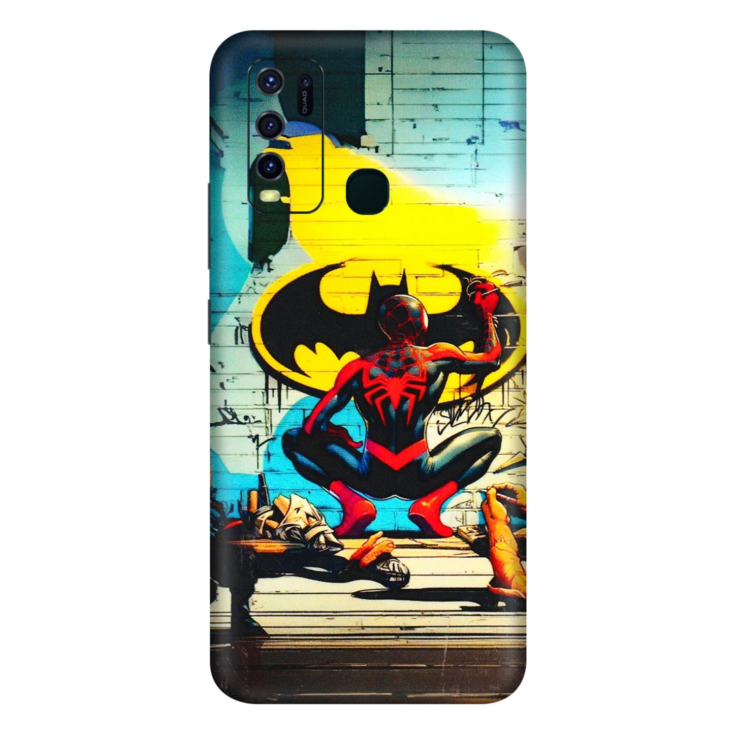 VIVO Y Series Phone Skins (All Models) - New Spiderman Bat Logo - 3D Embossed Finish (L-309) Vivo Y30