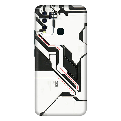 VIVO Y Series Phone Skins (All Models) - White Techy Logo - 3D Embossed Finish (L-312) Vivo Y30